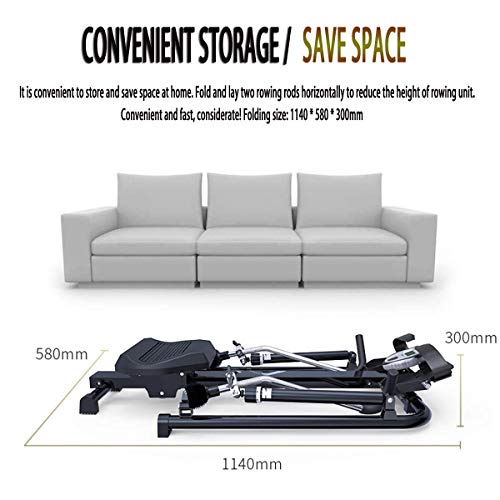 Image of Home Rowing Machine Foldable Silent,LCD Monitor and 6 Stage Resistance Adjustment Fitness Machine