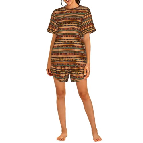 Pyjama respirant femme pour stopper la chaleur nocturne avec style africain