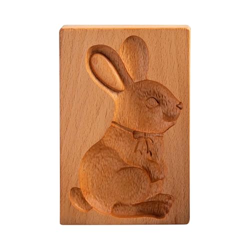 Molde de madera para galletas tallado en 3D con varias formas para repostería DIY 3