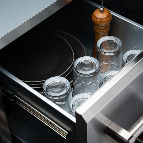 Image of SPIRE Vertical Built-in Triple Drawers, Stainless Steel, Universal Mount