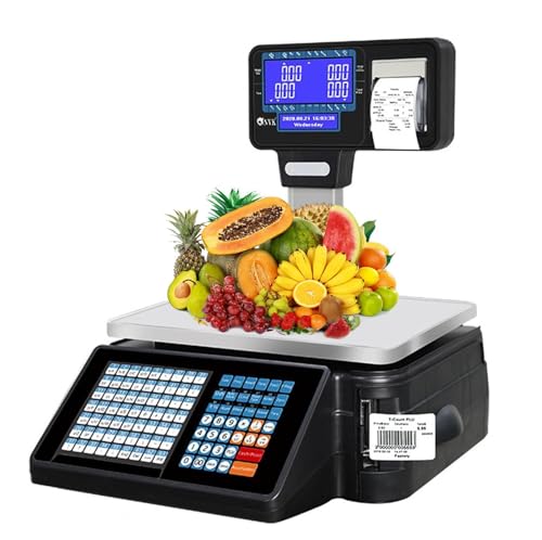 Báscula Digital con Impresora Térmica y Pantalla LCD 66 lbs miniatura 1
