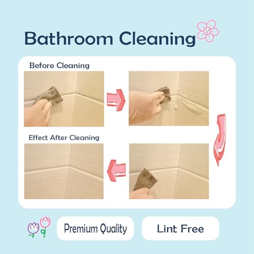 Image of Daily Dish Scrubber(50 Sheets), Premium Scrub Sheets, Dishcloths for Washing Utensils, Cookware, & Cooktop, Non-Scratch, Odor-Free, Quick Drying, Heavy Duty, Cleaning Supplies for Kitchen, Bathroom