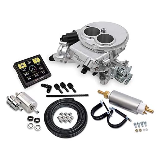 NEW HOLLEY SNIPER EFI 2300 SELF-TUNING MASTER KIT,2 BBL FUEL INJECTION CONVERSION,POLISHED,580 CFM,350 HP,COMPATIBLE WITH 2300 FLANGE STYLE MANIFOLDS