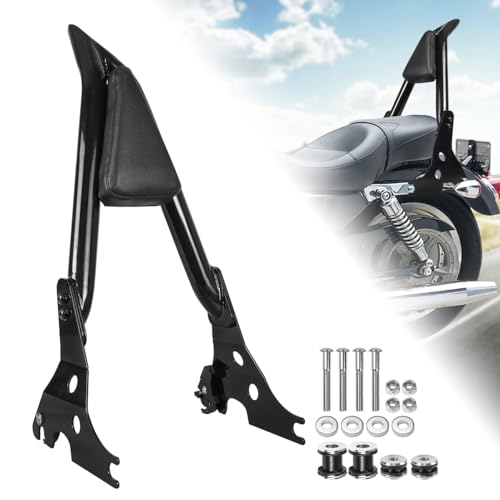 AUFER Motorcycle Detachable Rear Passenger Backrest Sissy bar With Rotary Docking Latches Clips