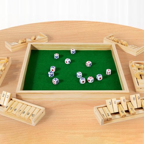 Juego de dados de madera artesanal para actividades de mesa elegantes 3