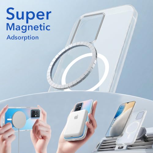Image of Jkobi Lifetime Anti-Yellow MagSafe Compatible Clear Back Cover Case for Vivo iQOO Z6 5G (Sleek Hard Crystal | Shockproof and Camera Protection)