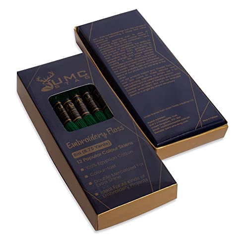 Image of 12 Pieces Emerald Green 923 Premium Embroidery Thread | 100% Egyptian Cotton Premium Skeins | Cross Stitch Embroidery Floss | Oeko TEX Certified Stranded Cotton (Emerald Green)