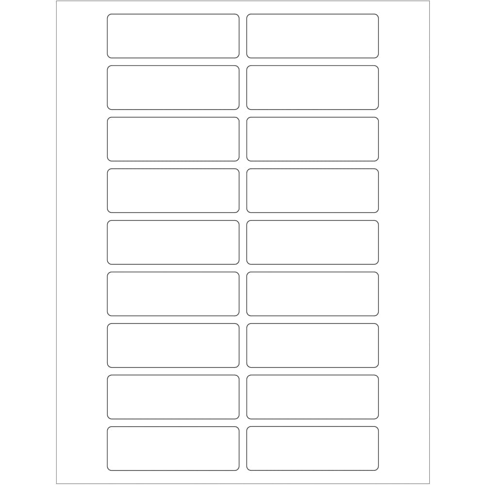 3 x 1 in. White Rectangle Laser Labels - Pack of 1800