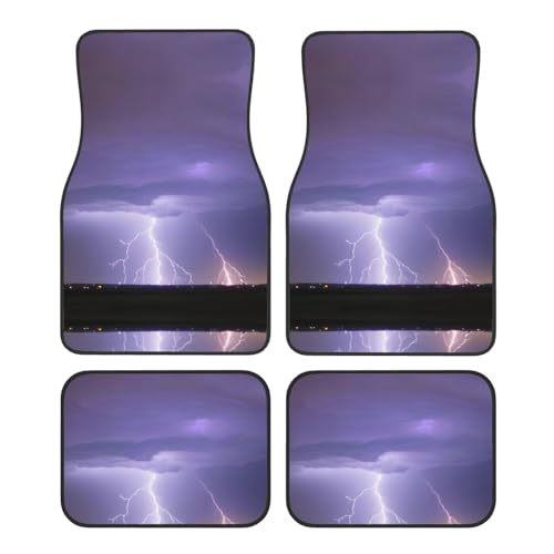 Alfombrillas de coche Lightning Storm juego completo de 4 piezas impermeables para SUV y sedán