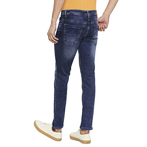 Mufti Men's Fitted Jeans (MFT27027L61BLUE Dark_61Blue 32) Amazon
