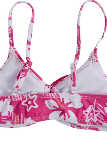 Image of COZYEASE Girls' 2 Piece Ditsy Floral Print Knot Front Ruched Triangle Bikini Swimsuit