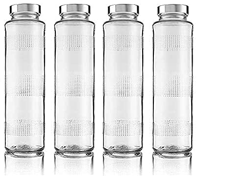 Image of Glass Water Bottle 750 ml, 4 Pieces