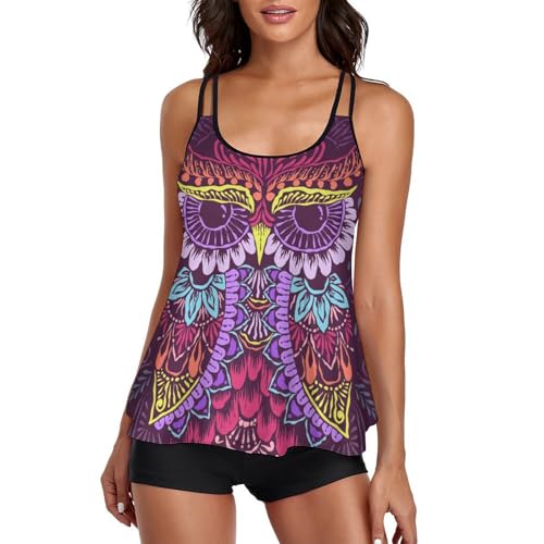 Ensemble bikini tankini anti-frottement avec short de garçon pour femme