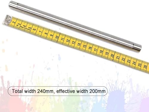 Stainless Steel Wire Bar Wet Film Applicator, 200mm Rod Coater for Varnishes, Glue, Paint & Ink, Handheld Ink Scraping Tool for Precision Coating