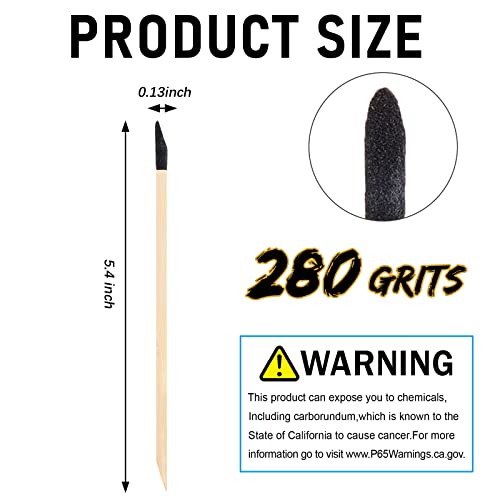 50 Pack Sanding Sticks 280 Grit Matchsticks Sanding Twigs Fine Detailing Sanding Sticks For Plastic Models Wood Hobby, 5.4 X 0.2 Inch #TOP1