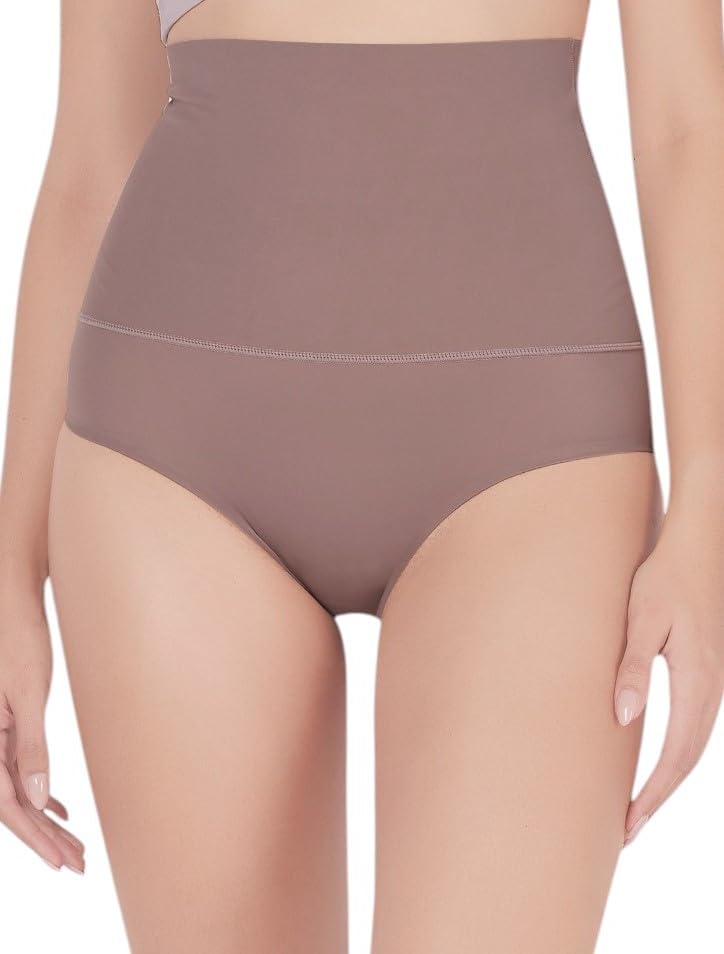 plumbury Women's Cotton Seamless High Waist Tummy Tucker| Body Shaper| Slimming Panties-picture-22