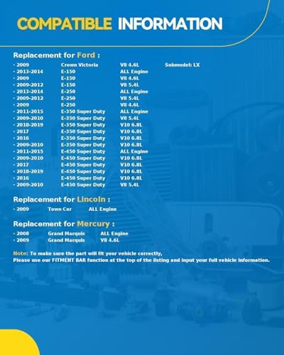 Image of PHILTOP New 11432N Alternator Compatible with Mercury 2009 Grand Marquis 4.6L, 155A Automotive Alternator