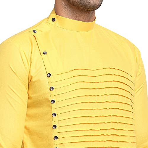 Image of SAIFOO Men's Rich Cotton Blind Short Kurta