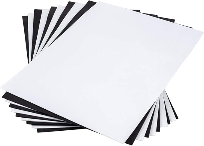 A1,A2,A3,A4,A5 Foam Board - Black (Pack of 10) - Black -Foam Core Polystyrene - Photo Foam Board - for Presentation, Mounting, Arts & Crafts (Black & White, A2) โ image 1