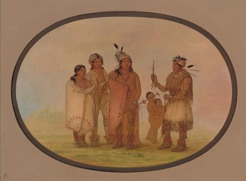Impression d'affiches Indiens Shawano George Catlin 60x90cm pour habiller un grand mur vide.