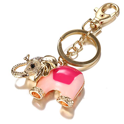 Preisvergleich Produktbild GMTEXTILES Stilvolle süße rosa Elefant Schlüsselbund Geldbörse und Tasche Schnalle für Urlaub Geburtstagsgeschenke