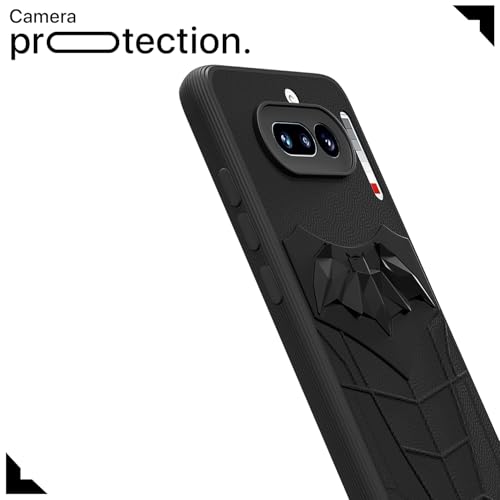 Image of Outlouders Back Cover for Nothing Phone 4a 5G | Stylish | Scratchproof | Soft Silicone | Shockproof |Enhanced Camera Lens Protection Bumper Case (Black)