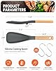 Cooking Spoon for Nonstick Cookwares, Great for Cooking and Serving Sturdy BPA-Free Matte Silicone, Wood Handle Spoon for Mixing, Scoop, and Scrape (2 Pack of Grey, 11.4 inch) #1