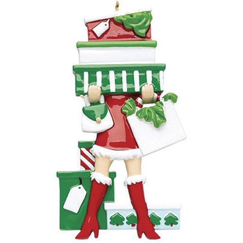 Ornaments by ElvesPersonalized Shopping Ornament 2024 - Holiday Shopping Bags Shopping Ornaments for Christmas Tree Shopaholic Gifts Xmas Shoppings Santa Christmas Ornaments Ornaments by Elves