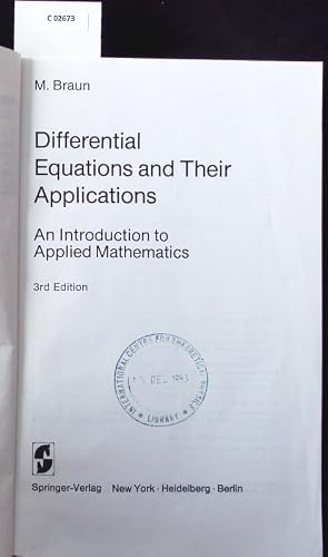 Differential Equations and Their Applications: An Introduction to Applied Mathematics