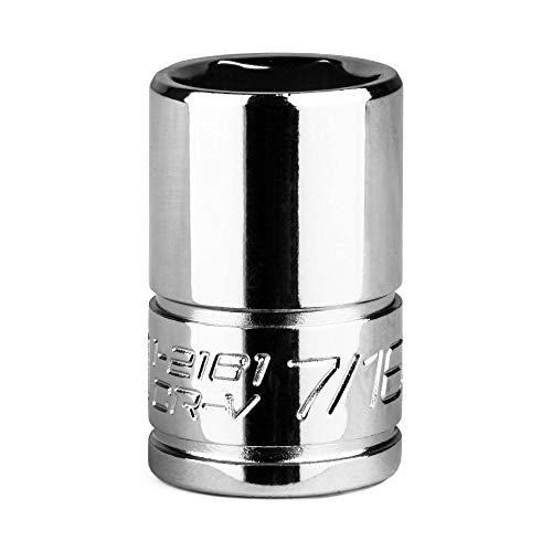 Capri Tools 7/16-Inch Shallow Socket, 1/4-Inch Drive, 6-Point, SAE