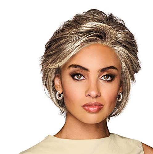 GABOR MAKE A STATEMENT Layered Modern Chin-Length Bob Wig, Designer Series by Hairuwear, Average Cap Size, GF17-23SS Iced Latte Macchiato