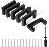 Baoweihua Möbelgriffe, Schrankgriffe 64mm Edelstahl Küchengriffe Küchenschränke Schubladengriffe Türgriffe Schwarze 6 Stück für Küchen, Schrank, Schubladen, Möbel