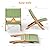 VINGLI Wooden Outdoor Chairs, Portable Rattan Folding Chair with Low Webbing Seat and Backrest, Adirondack Chairs, Ideal for Patio, Lawn, Garden, Fishing, Green, 2 Pack