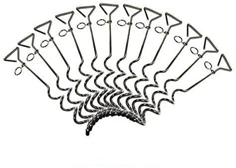 EZ Travel Collection Espirales de estaca de tierra de 18 pulgadas (12 unidades) Cover