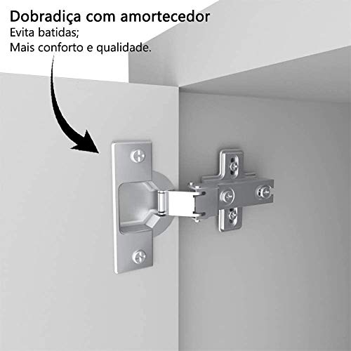Armário Baixo Multiuso 74Cm 1 Porta C/Prateleira Preto