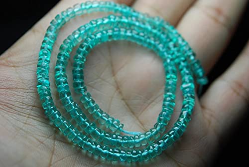 Perles apatite bleu ciel vert heishi LKBEADS pour composer vos bijoux d'été bohèmes