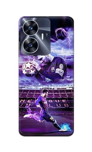 Image of Printed Hard Back Cover Case for Realme C55 Back Cover (Famous Football Player) -1111