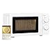Exquisit Mikrowelle MW 717-7 we | 700 Watt | Weiß | Ø 24,5 cm Drehteller | Beleuchtung Innen | 17 L Garraum | Timer | Standgerät