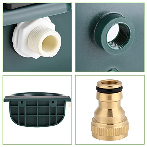 Ejoyous 4L Abbeveratoio Automatico per scorte, abbeveratoio per Bestiame con valvola a Galleggiante Verde per Cavallo per Maiale