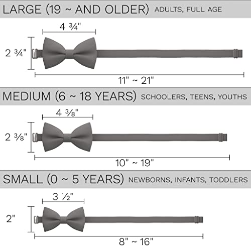 Image of Bow Tie House Mens Bowties Pre-tied Shape Clip on Bowtie Solid Men Formal Wear for kids, baby boys, toddler any age bow ties