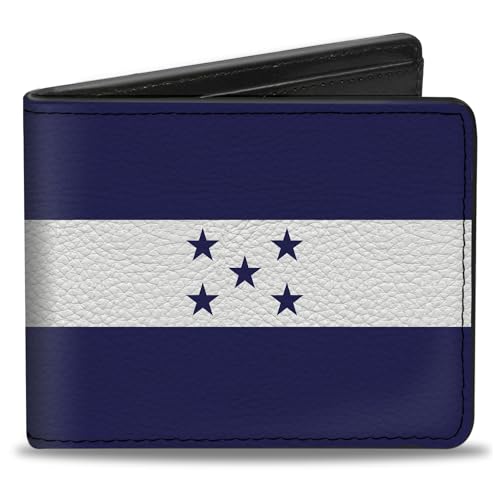 Buckle-Down Wallet, Bifold, Honduras Flags, Vegan Leather