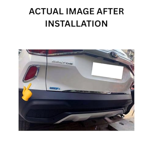 Image of Mpowers' Chrome Reflector Chrome Accessory Compatible with Kia Seltos 2019-2022 Model Only | OEM Quality Chrome | Set of 2pcs