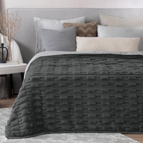 La Mejor Recopilación de Cobertores selene - 5 favoritos. 42 ESQUIMAL Cobertor Tipo Piel Ultrasuave y Cálido, Cobija para Invierno (Negro, Matrimonial)