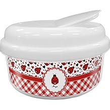 Personalized Ladybugs & Gingham Snack Container