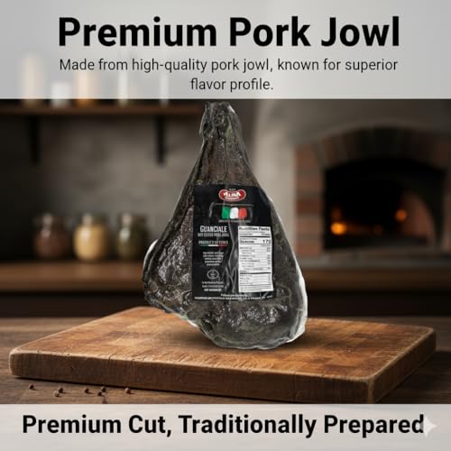 Alma Gourmet Guanciale From Italy - Italian Dry-Cured Pork Jowl Imported - La Salameria - 3.3lb (1.5kg) Approx.