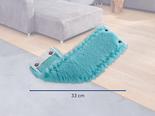 Leifheit Replacement Wiper Cover Clean Twist M Static Plus, Dusting Mop Head, Dust Attracting Cover for Floor Mop, 33 cm wide, Turquoise - Image 4