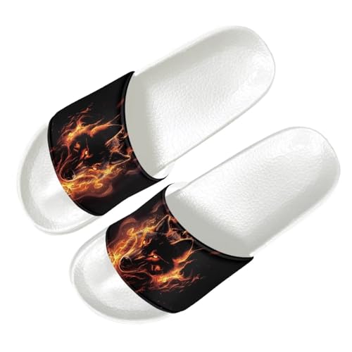 Men’s Slides Breathable Comfort Cushioned Slid-On Beach Pool Sandal Slippers Size 5-14 White Sole2