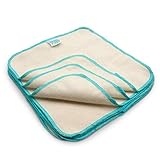Bumkins Reusable Flannel Baby Wipes, 12 Count, Natural
