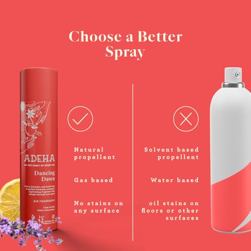 Image of Kleenest Adeha Room Air Freshener Spray Combo - Waves of Serenity & Dancing Dawn | Alcohol Free Long Lasting Fragrance for Home & Office | Room Freshener Spray Combo Pack | 218 ml x 2
