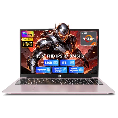 Image of NIMO 15.6 inch AI-Productivity Light Gaming Laptop, AMD Ryzen 7 8745HS Radeon 780M (Beat R9 7940HS), 32GB DDR5 1TB SSD, USB4 100W USB-C PD for Creative Projects, College Creators & AI Work, 2-Yr Warranty